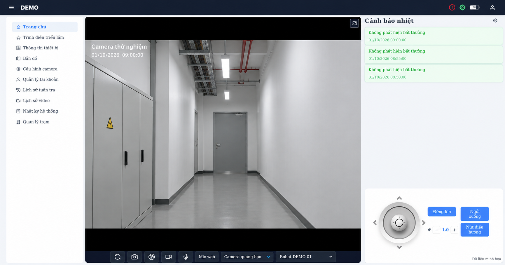 Giao diện giám sát robot DEMO